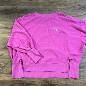 Women’s Mercedes-Benz Pink Long Sleeve Waffle Knit Top- small